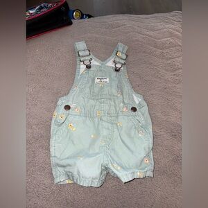 OshKosh B'gosh Mint Floral Baby Overalls